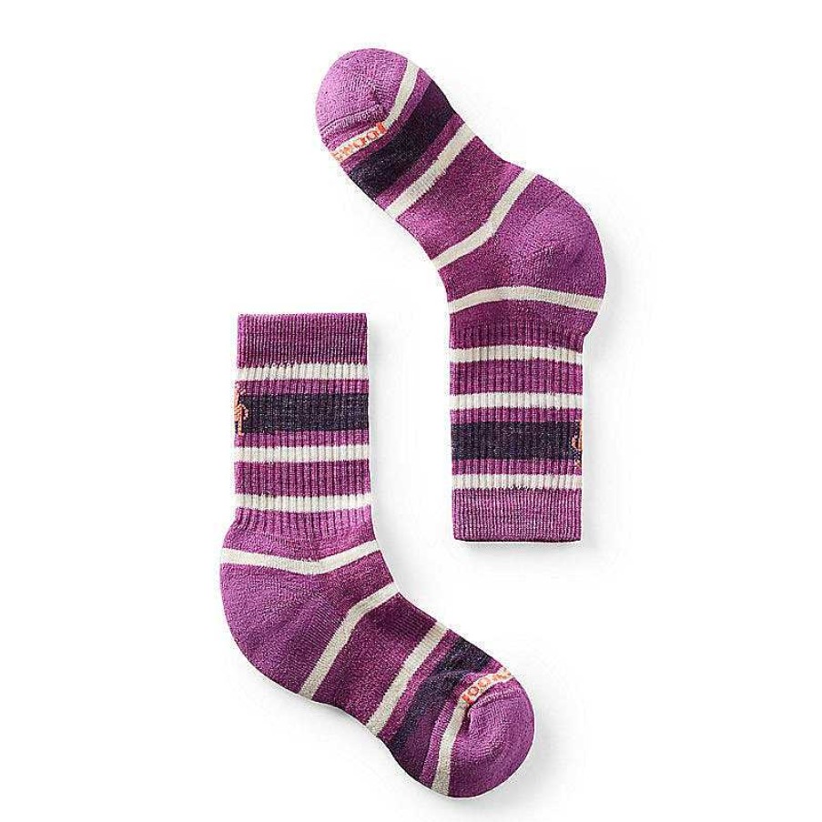 Kids' Smartwool Socks | Hike Light Cushion Striped Crew Socks For Kids