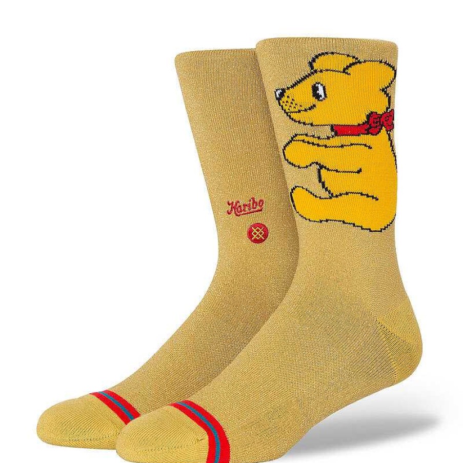 Men'S Stance Socks | Haribo X Stance Bear Crew Socks For Men Gold