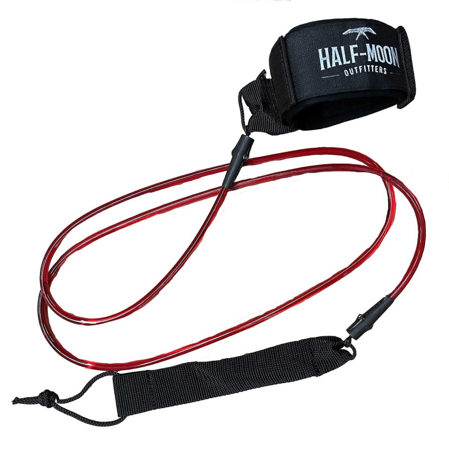 Half-Moon Collection Half-Moon Outfitters Half-Moon Gear | Blocksurf Blazin 6' Surfboard Leash Red