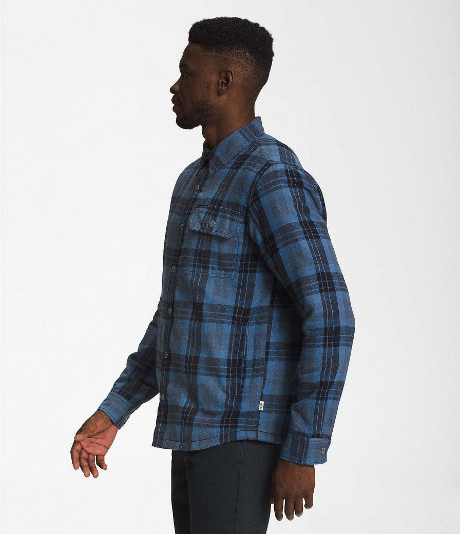 Men'S The North Face Shirts | Campshire Shirt For Men Shady Blue Medium Icon Plaid