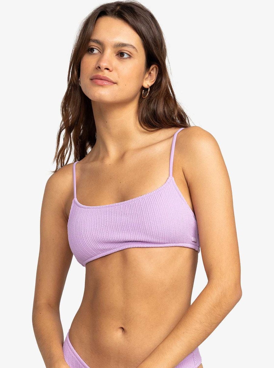 Women'S Roxy Swimwear | Aruba Basic Bralette Bikini Top Crocus Petal