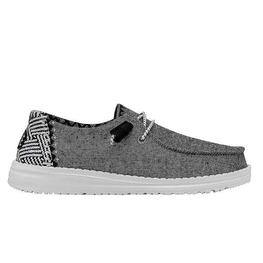 Footwear Hey Dude Shoes | Wendy Woven For Women Onyx Black