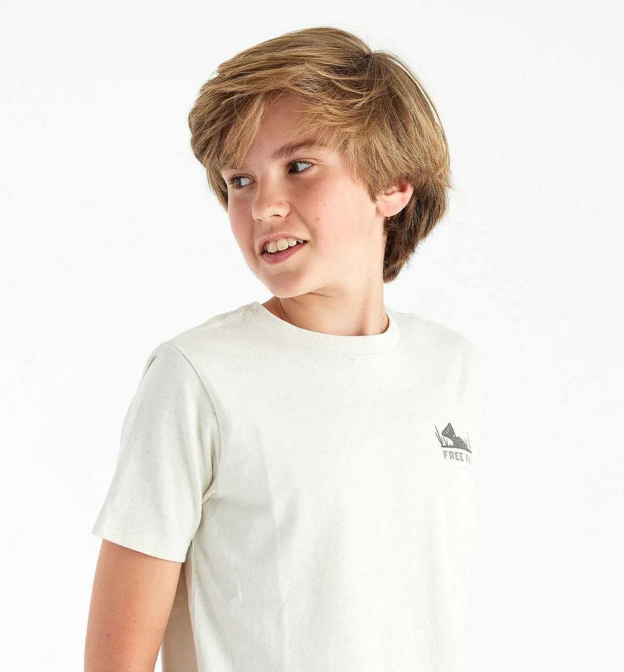 Kids' Free Fly Apparel Tops | Highs And Lows Tee For Youth Heather Oyster