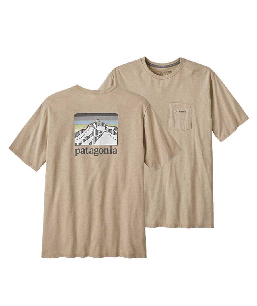 Men'S Patagonia Shirts | Line Logo Ridge Pocket Responsibili-Tee For Men