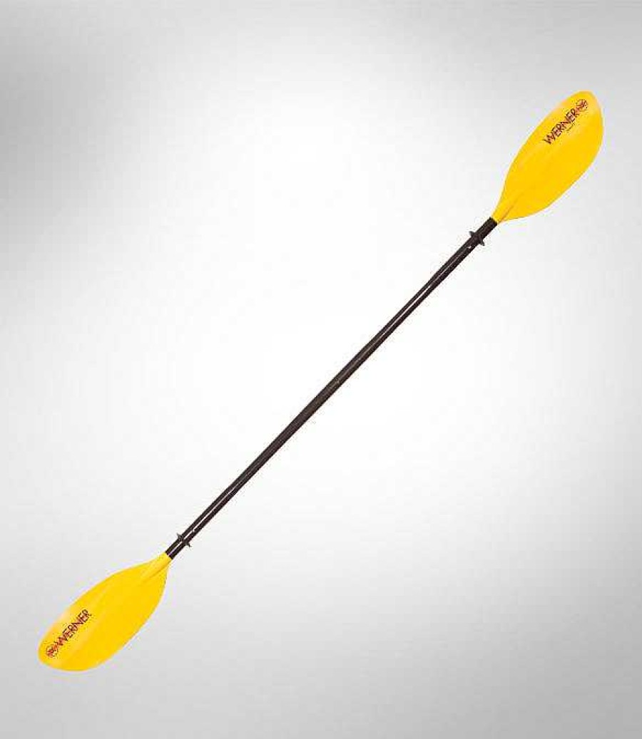 Gear Werner Paddles | Tybee Fiberglass 2-Piece Straight Shaft Paddle Yellow