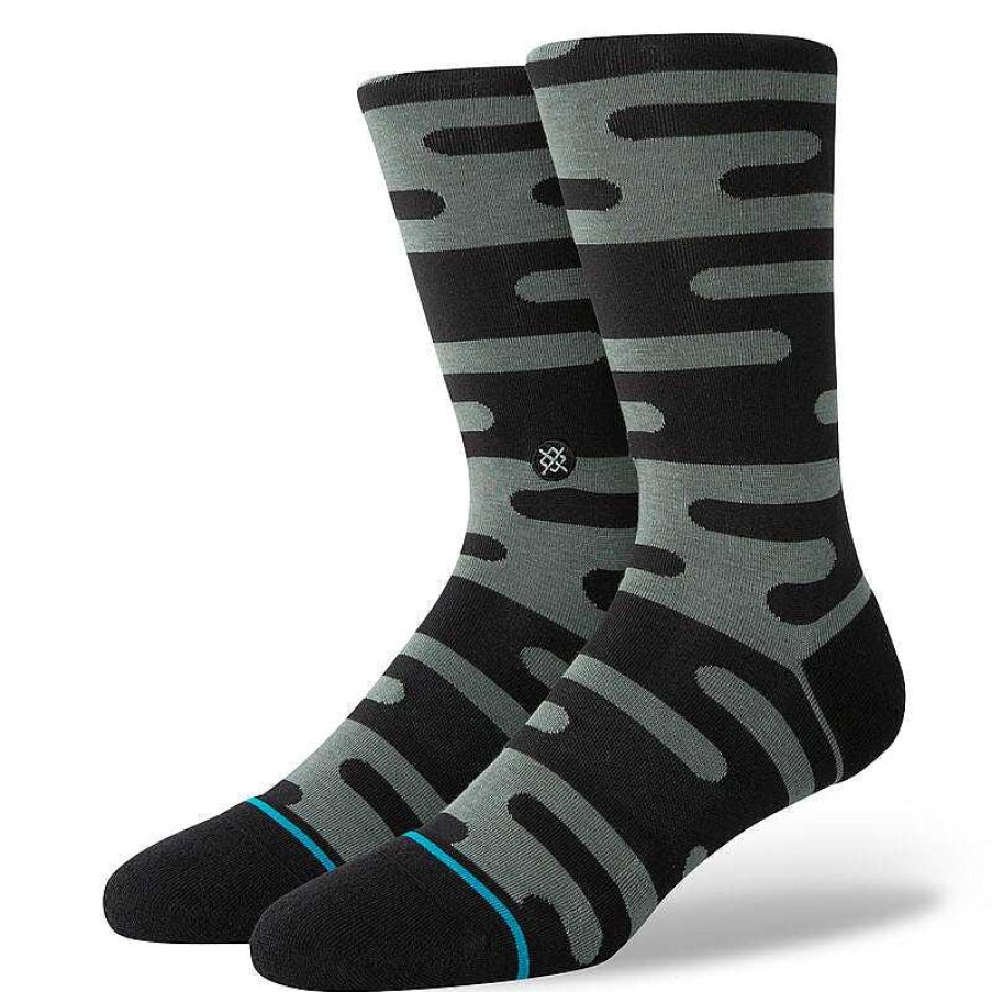 Men'S Stance Socks | Linden Crew Socks Black