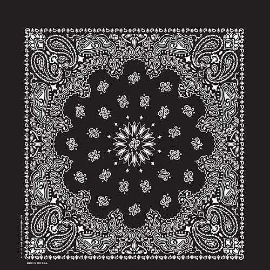 Men'S Carolina Bandana Head & Neckwear | Paisley Bandana Black