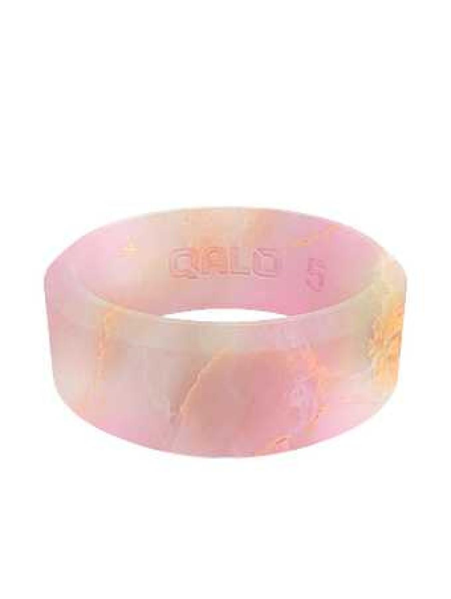 Women'S Qalo Jewelry | Modern Silicone Ring For Women Metallic Marble