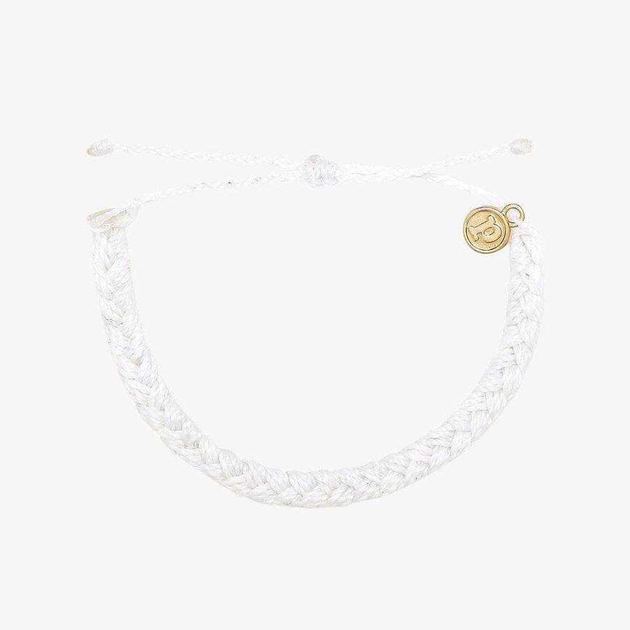 Women'S Pura Vida Jewelry | Braided Bracelet White