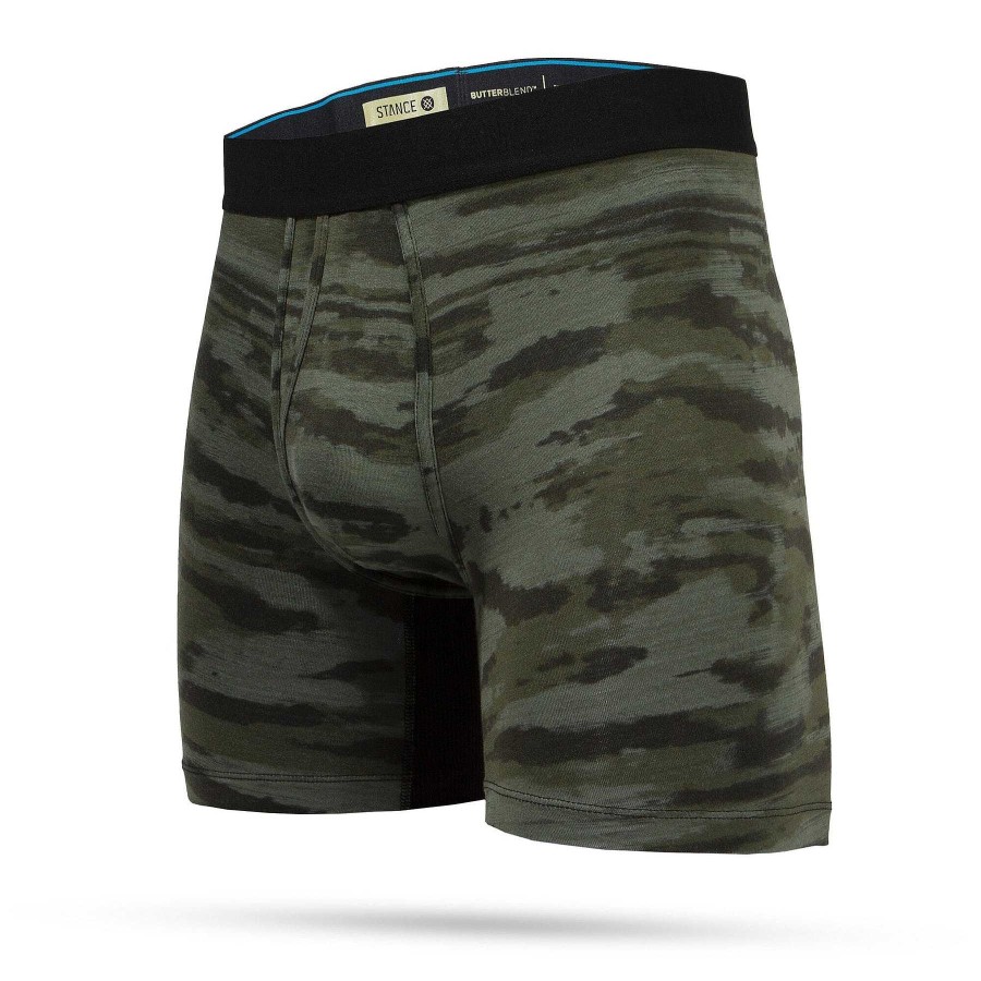 Men'S Stance Baselayers & Underwear | Ramp Camo Butter Blend Boxer Brief For Men Ramp Camo- Army Green