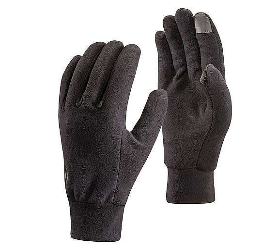 Men'S Black Diamond Equipment Gloves | Lightweight Fleece Gloves Black