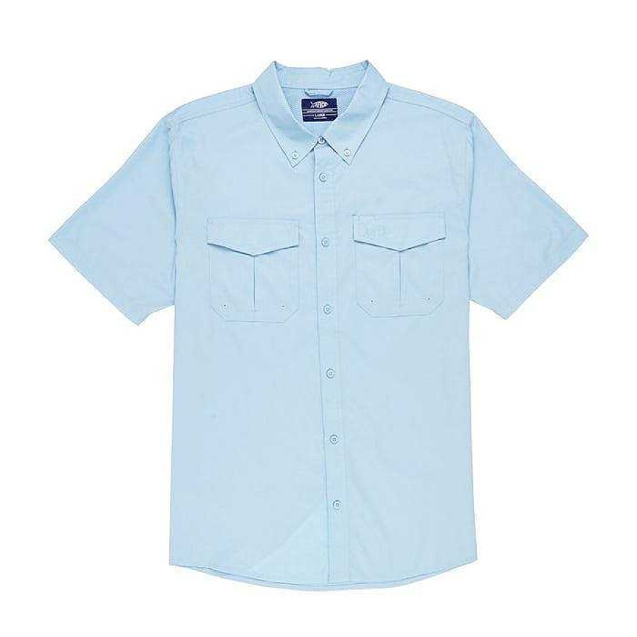 Men'S AFTCO Shirts | Rangle Ss Vented Fishing Shirt For Men