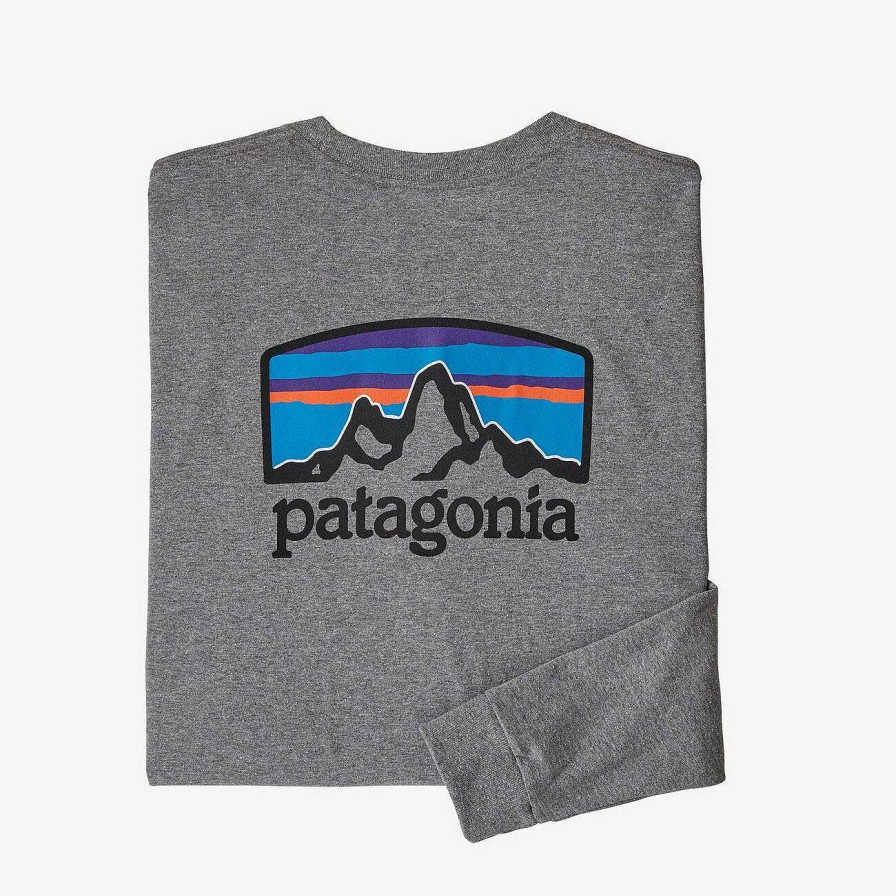 Men'S Patagonia T-Shirts | Long Sleeved Fitz Roy Horizons Responsibili-Tee For Men