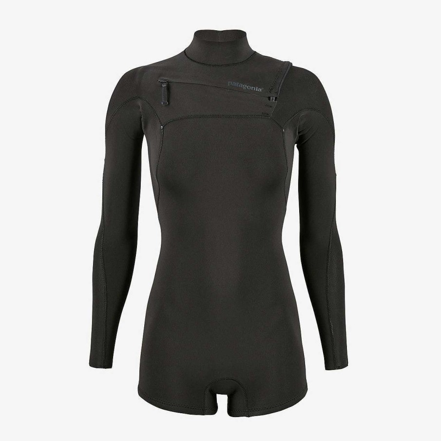 Women'S Patagonia Wetsuits | R1 Lite Yulex Front-Zip Long Sleeved Spring Suit For Women Black