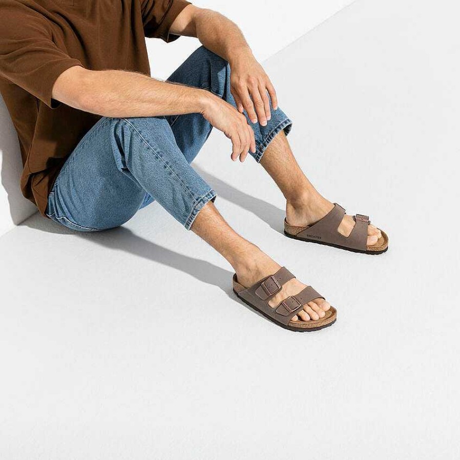 Footwear Birkenstock Sandals | Arizona Birkibuc Sandals For Men Mocha