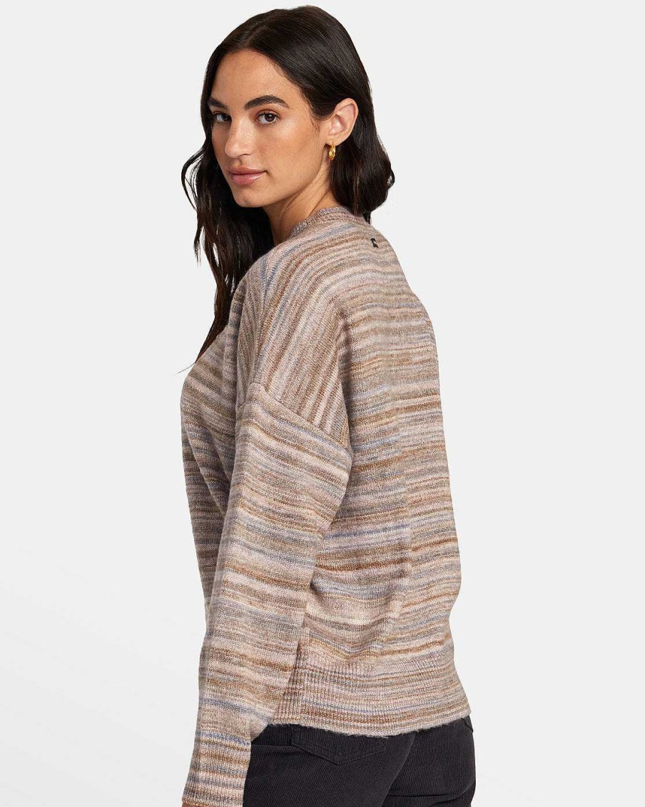 Women'S RVCA Sweaters & Hoodies | Garcia Sweater For Women Java