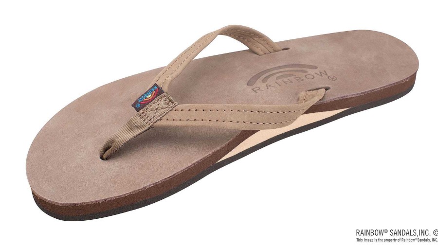 Footwear Rainbow Sandals | Single Layer Premier Leather With Arch Support And A 1/2" Narrow Strap For Women