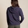 Women'S Toad&Co Shirts | Foothill Long Sleeve Hoodie For Women True Navy Foothill Stripe