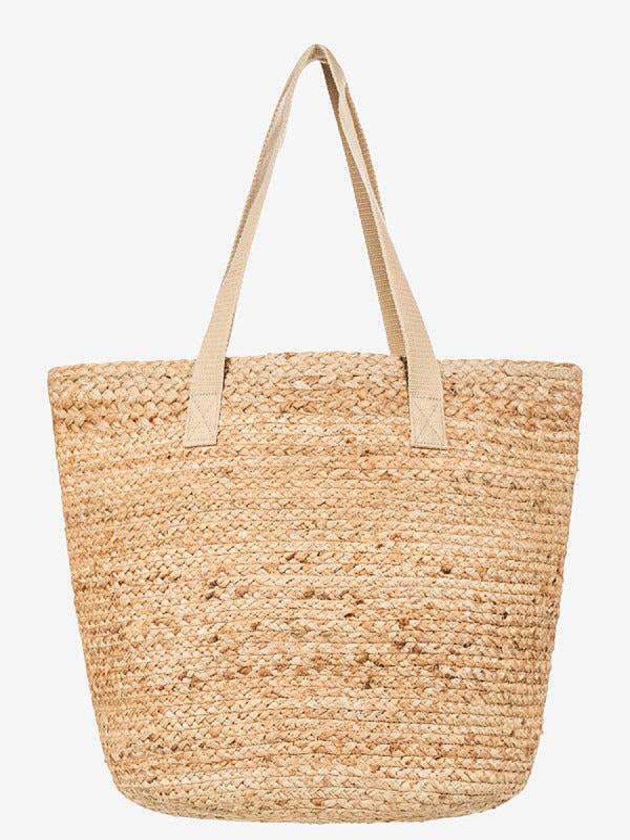 Women'S Roxy Bags & Wallets | Ritual Kiss Tote Beach Bag Natural