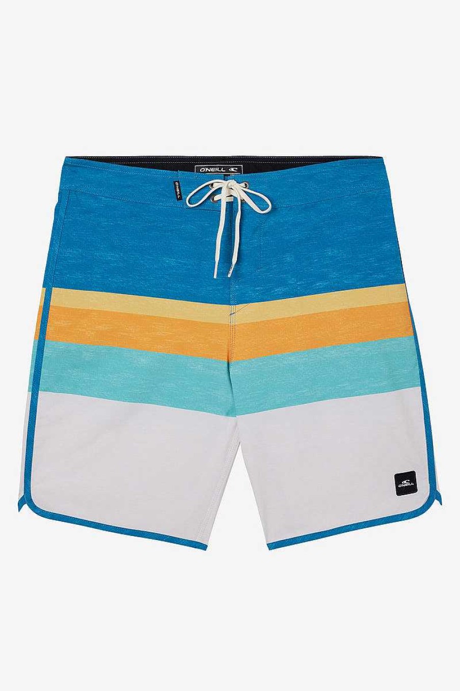 Men'S O'Neill Swimwear | Lennox Scallop 19" Boardshorts For Men Cream