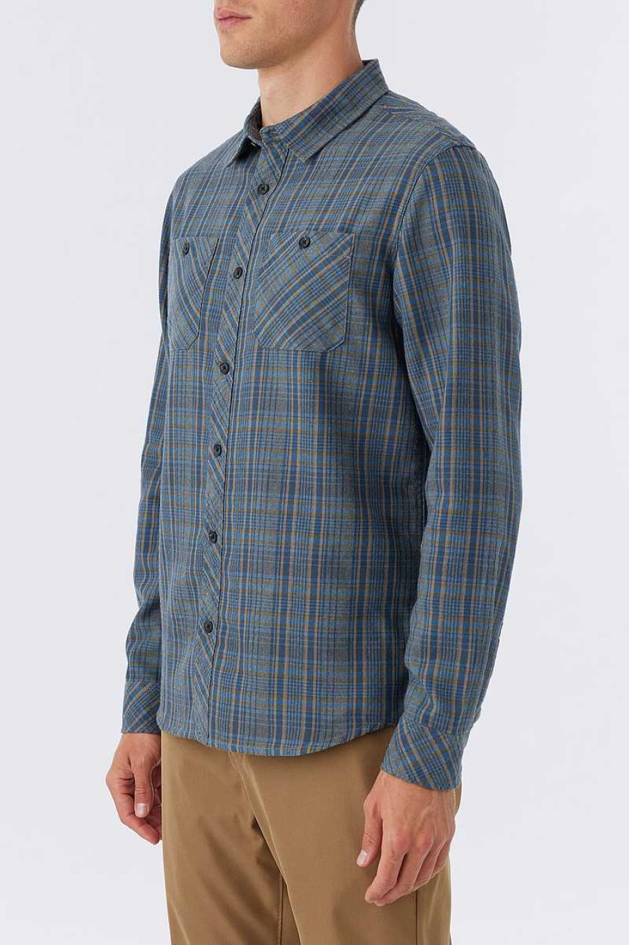 Men'S O'Neill Shirts | Og Jonez Flannel Shirt For Men Heather Grey