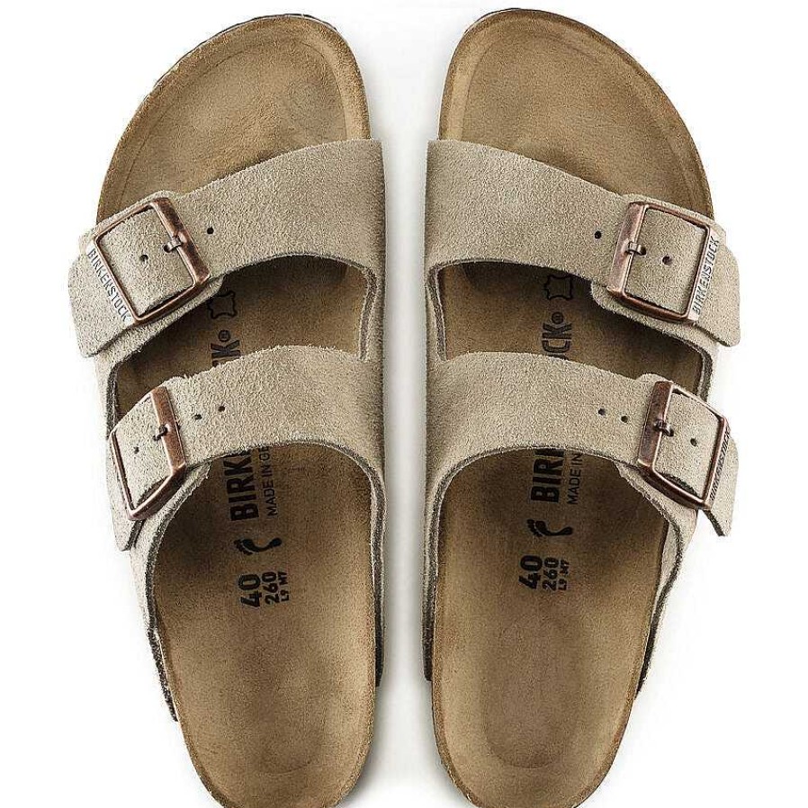 Footwear Birkenstock Sandals | Arizona Original Footbed Suede Sandals For Women Taupe