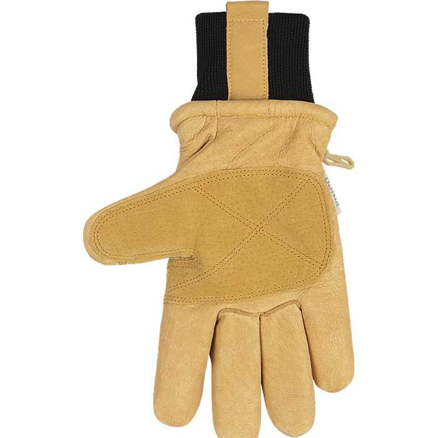 Women'S Kinco Gloves | Lined Heavy-Duty Premium Grain & Suede Pigskin Ski Glove With Omni-Cuff For Women Golden