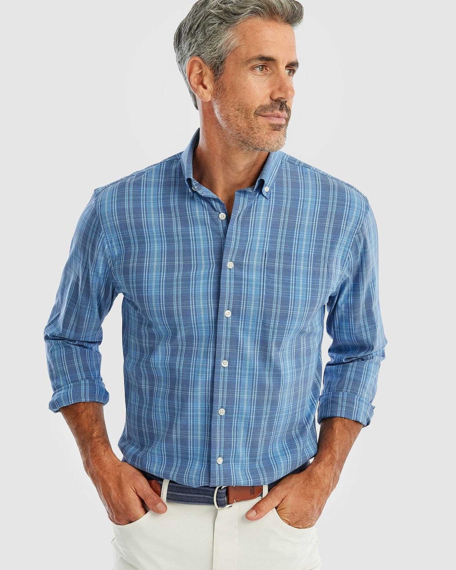 Men'S Johnnie-O Shirts | Conover Prep-Formance Button Up Shirt For Men Wake