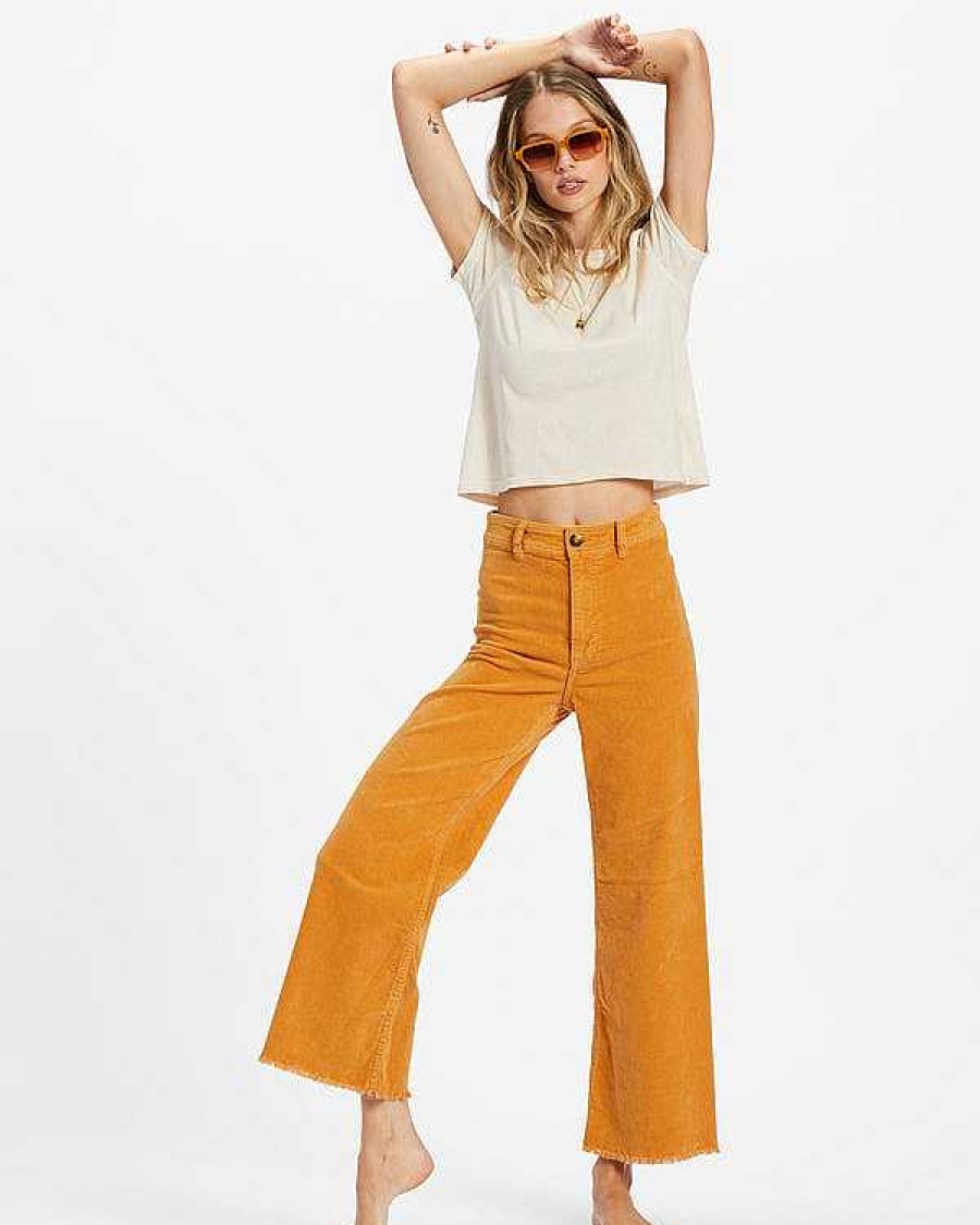 Women'S Billabong Pants | Free Fall Wide-Leg Pants For Women