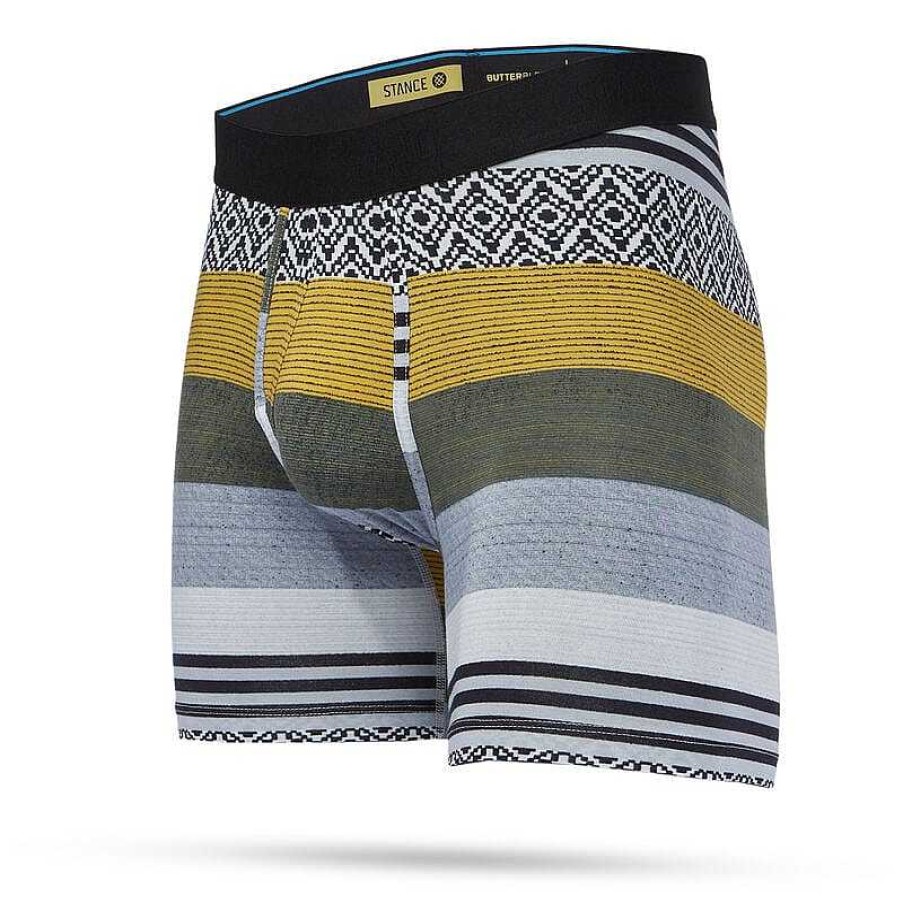 Men'S Stance Baselayers & Underwear | Anza Butter Blend Boxer Brief With Wholester For Men Anza-Stone