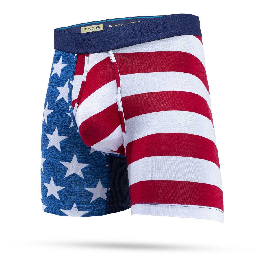 Men'S Stance Baselayers & Underwear | The Fourth St Boxer Brief For Men Blue