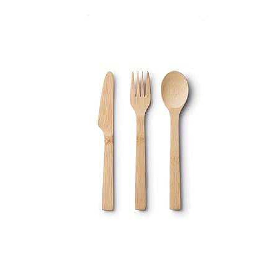 Gear Bambu Cookware | Bamboo Spoon, Knife & Fork Set