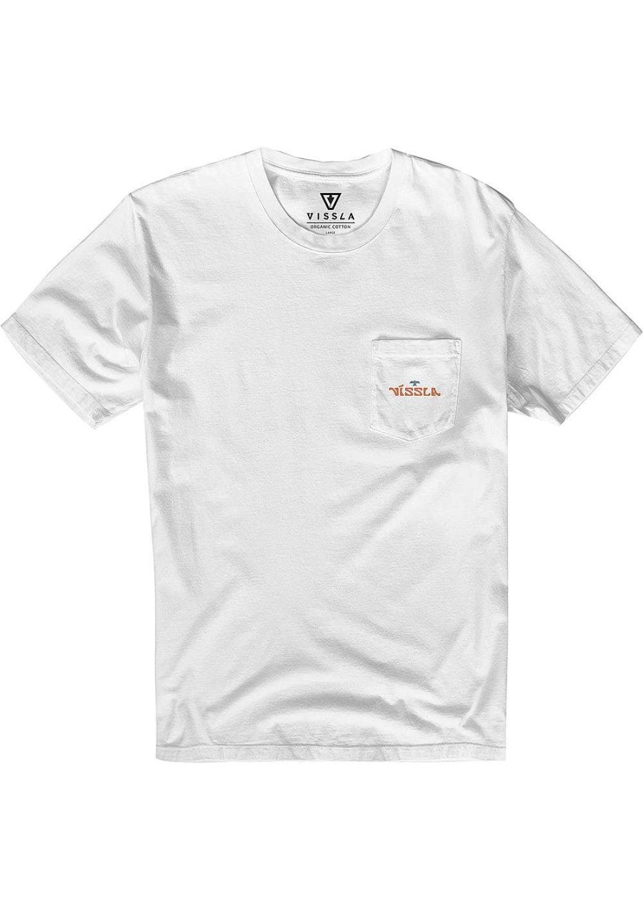 Men'S Vissla T-Shirts | West Winds Premium Pocket Tee For Men White