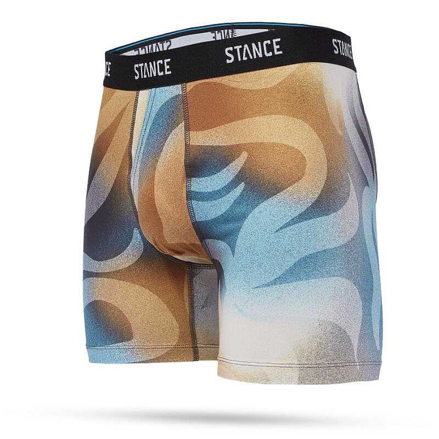 Men'S Stance Baselayers & Underwear | Wavy Palms Poly Boxer Brief For Men Wavy Palms-Peach