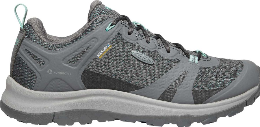 Footwear Keen Shoes | Terradora Ii Waterproof Shoes For Women Steel Grey/Ocean Wave