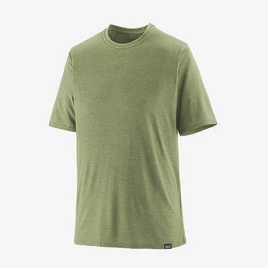 Men'S Patagonia Performance | Capilene Cool Daily Shirt For Men Salvia Green - Dark Salvia Green X-Dye