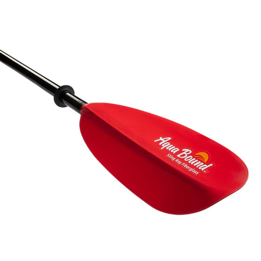 Gear Aqua-Bound Tech | Sting Ray Fiberglass 2-Piece Snap-Button Kayak Paddle Sunset Red