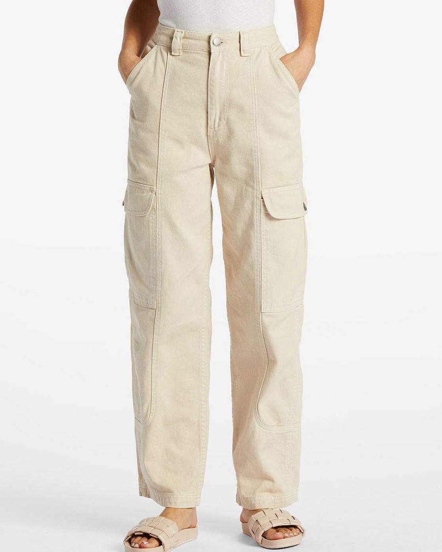 Women'S Billabong Pants | Wall To Wall Denim Cargo Pant For Women