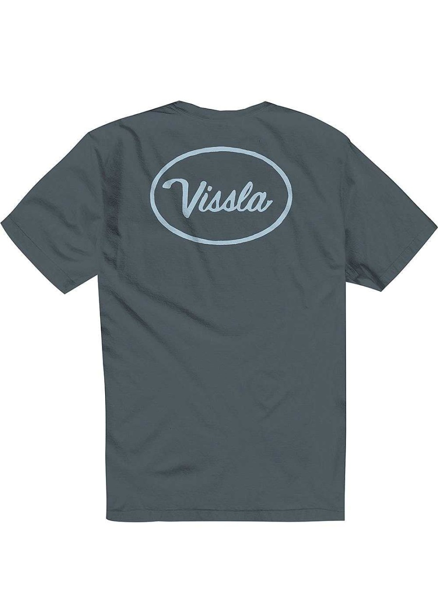 Men'S Vissla T-Shirts | Station Premium Pocket Tee For Men Graphite