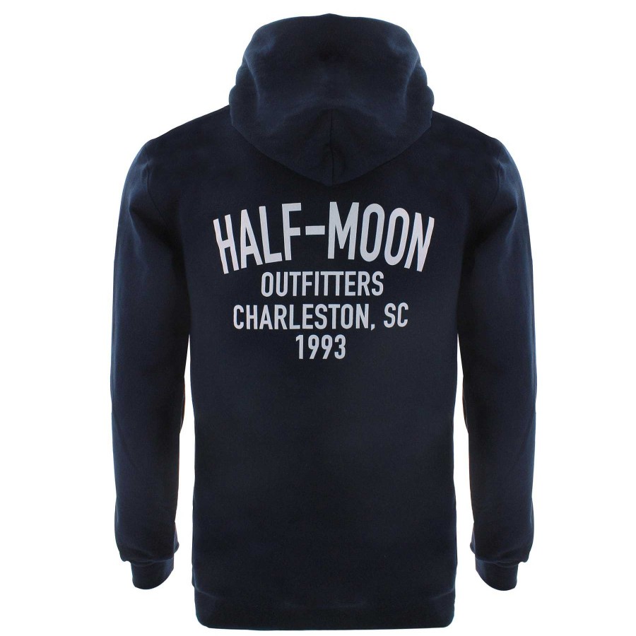 Half-Moon Collection Half-Moon Outfitters Half-Moon Apparel | Block Hoody Sweatshirt For Kids Navy/Light Blue