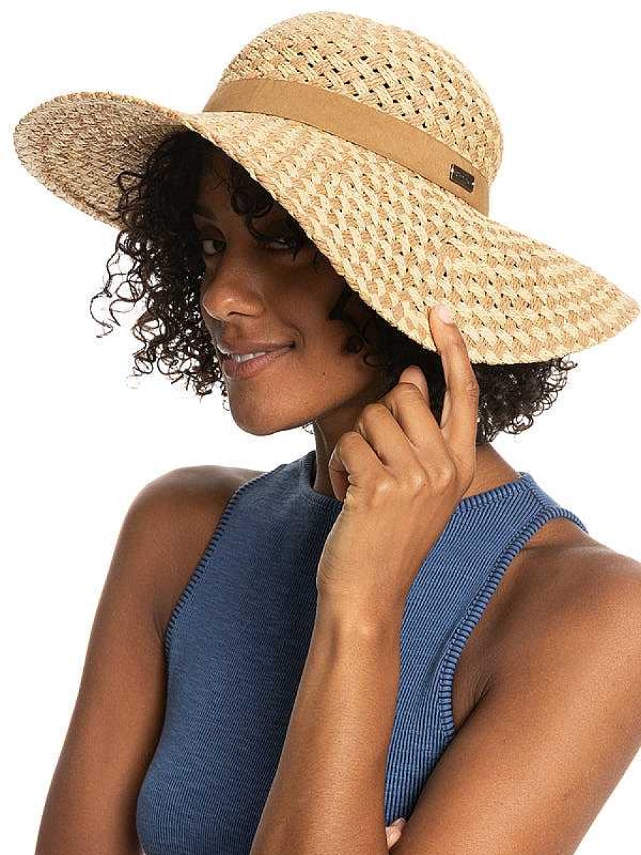 Women'S Roxy Head & Neckwear | Bed Of Flower Sun Hat For Women Natural