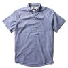 Men'S Vissla Shirts | Palm Away Eco Short Sleeve Shirt For Men Faded Denim