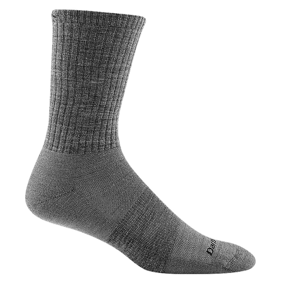 Men'S Darn Tough Socks | The Standard Crew Lightweight Lifestyle Socks Medium Gray