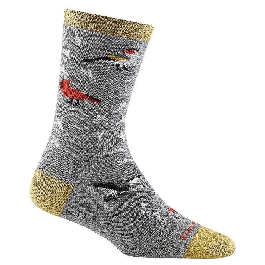 Women'S Darn Tough Socks | Twitterpated Crew Lightweight Lifestyle Sock For Women Gray