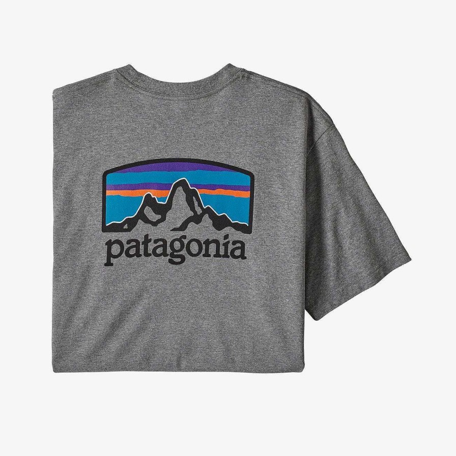 Men'S Patagonia T-Shirts | Fitz Roy Horizons Responsibili-Tee For Men Gravel Heather