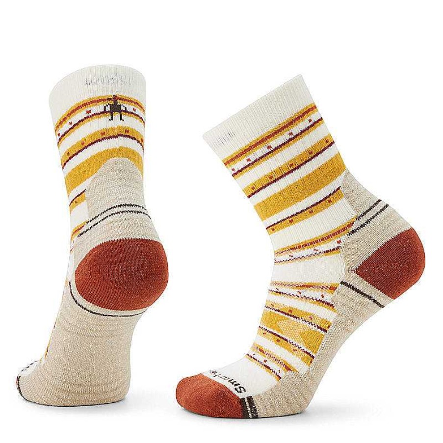 Women'S Smartwool Socks | Hike Light Cushion Stitch Stripe Mid Crew Socks For Women